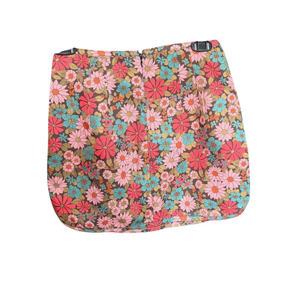 Natural Life Retro Floral Print Mini Skirt Daisy Pattern Summer Size XS - Picture 2 of 4